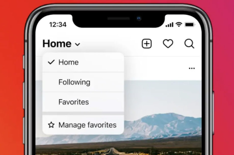 Instagram chronologische tijdlijn