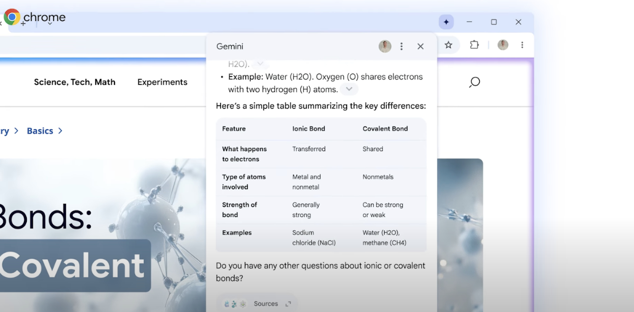 Gemini in Chrome