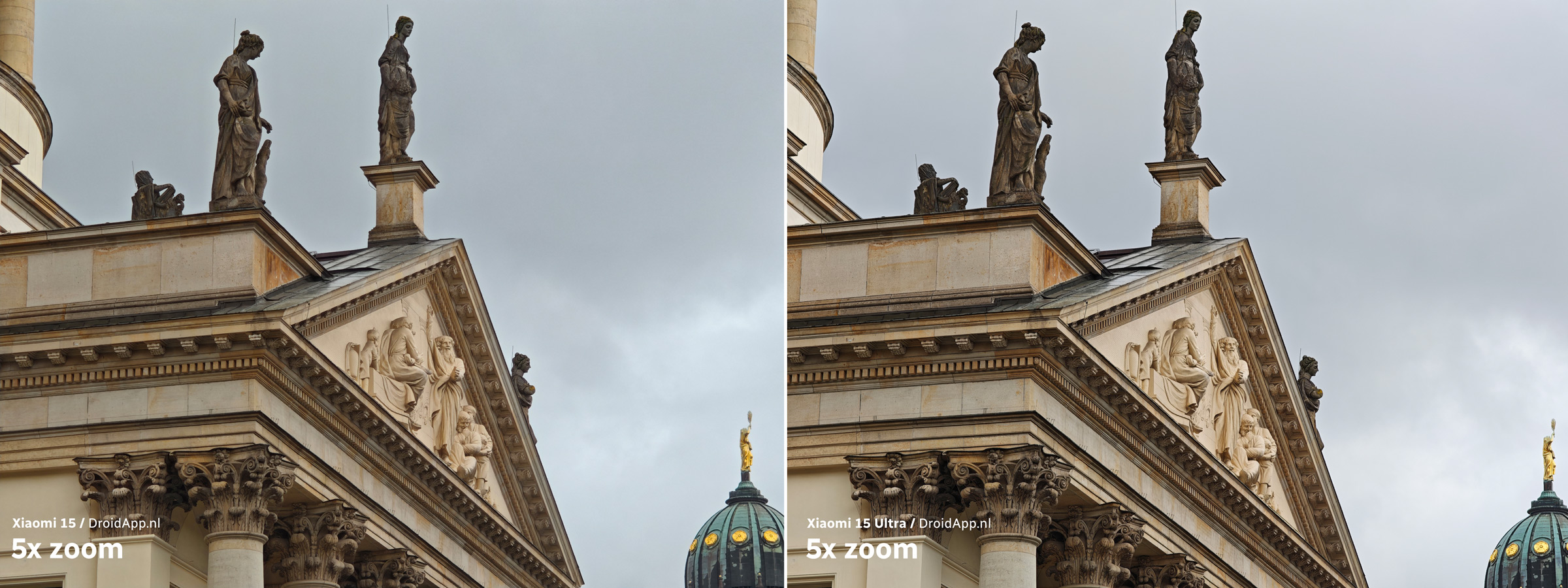 Vergelijking Xiaomi 15 - 15 Ultra zoom