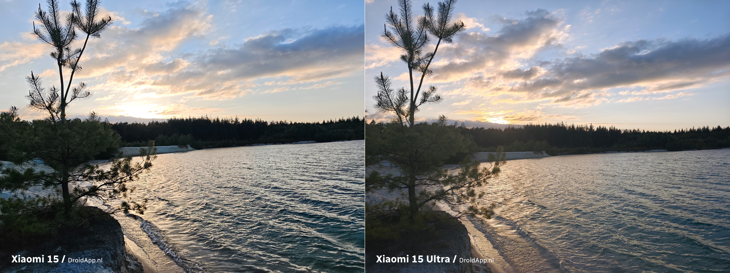 Vergelijking Xiaomi 15 - 15 Ultra water