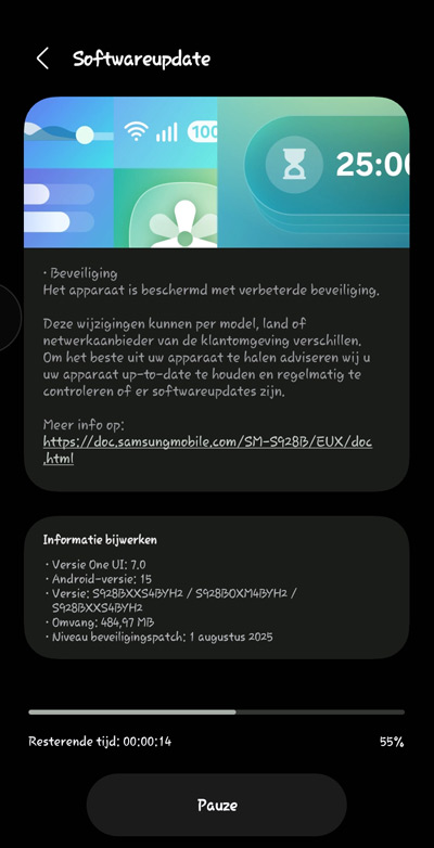 Galaxy S24 Augustus-update