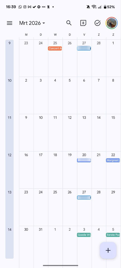 Google Agenda oud