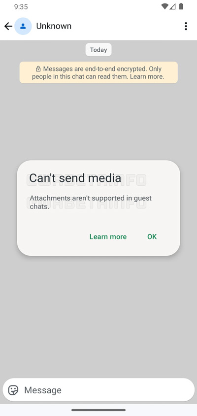 WhatsApp gastgesprek