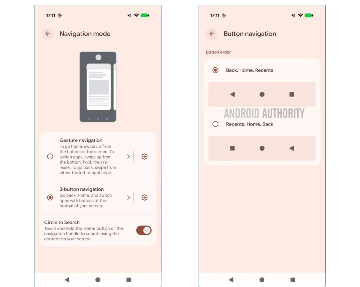 Android QPR2 navigatieknoppen