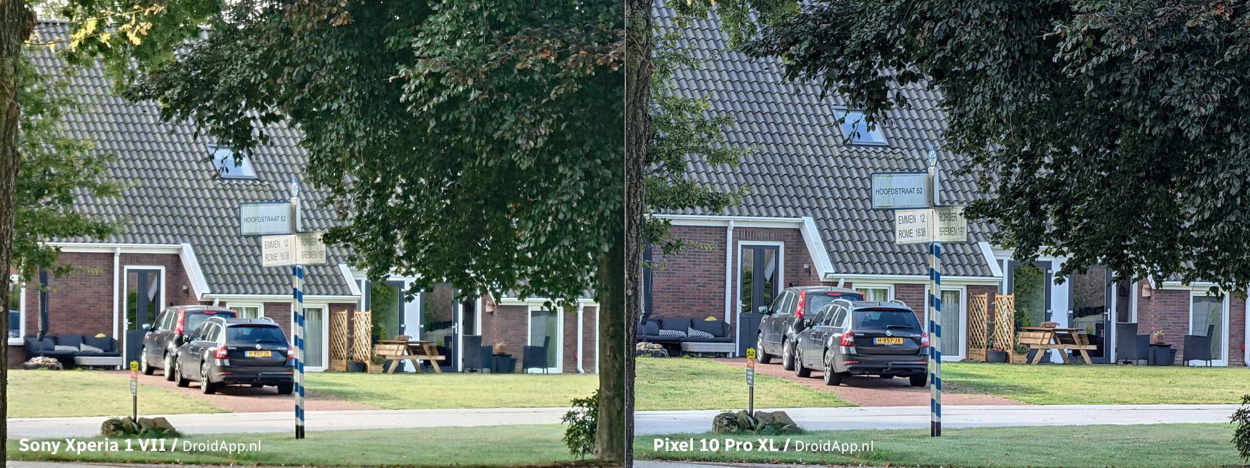 Cameravergelijking Sony Xperia 1 VII - Google Pixel 10 Pro XL 10x zoom