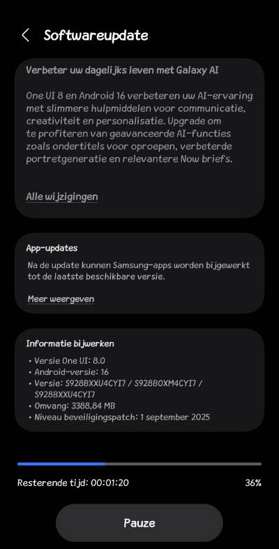 Galaxy S24 android 16