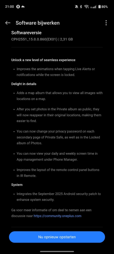 OnePlus Open 15.0.0.860