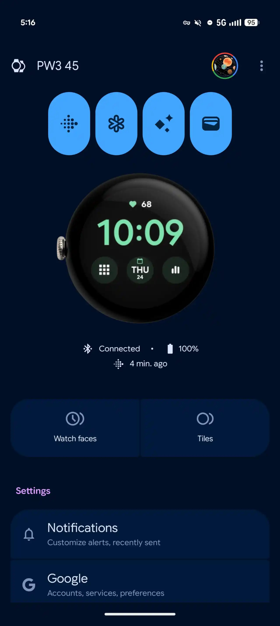 Pixel Watch app material 3