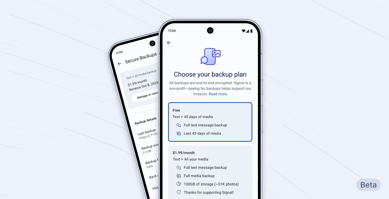 Signal Secure Backups