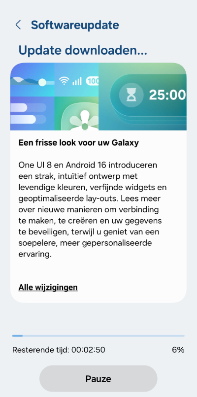 Samsung Galaxy A53 Android 16