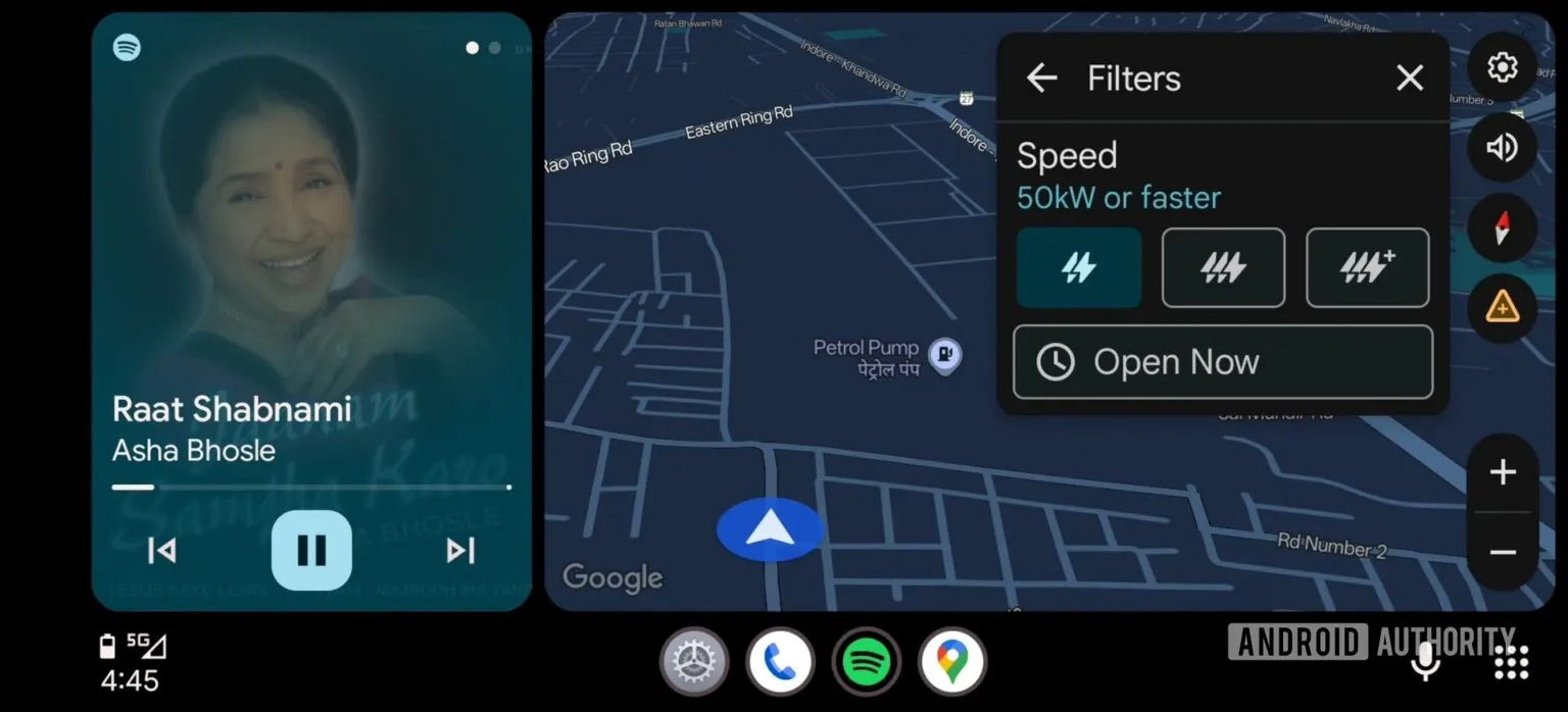 Google Maps Android Auto EV 2