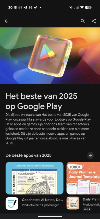 Google Play Awards 2025