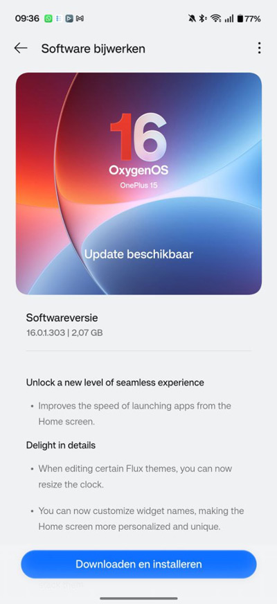 OnePlus 15 OxygenOS 16.0.1.303