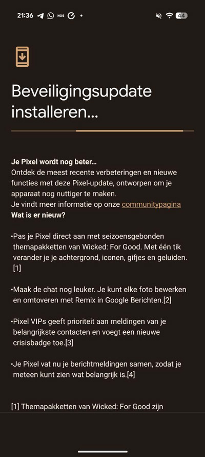 Pixel november update