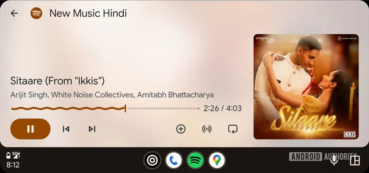 Android Auto mediaspeler Material 3