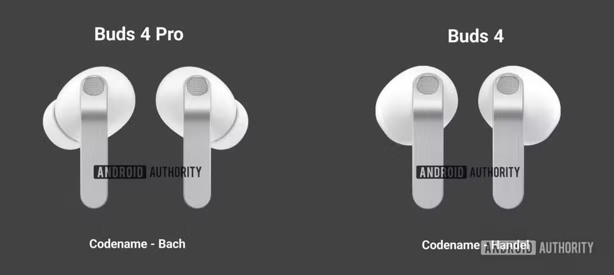 Galaxy Buds 4 and 4 Pro renders reveal new design
