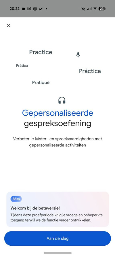 Google Translate taal leren