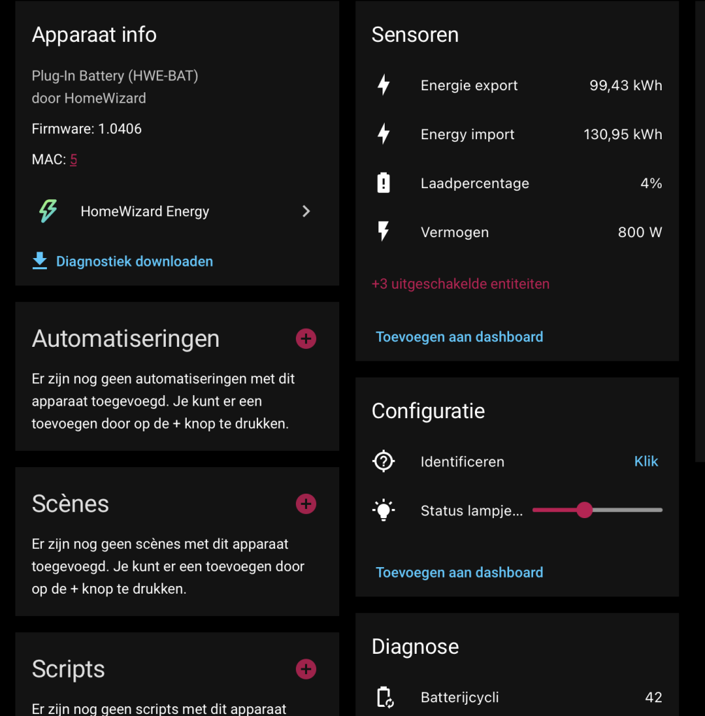 HomeWizard plug-in battery Homeassistant