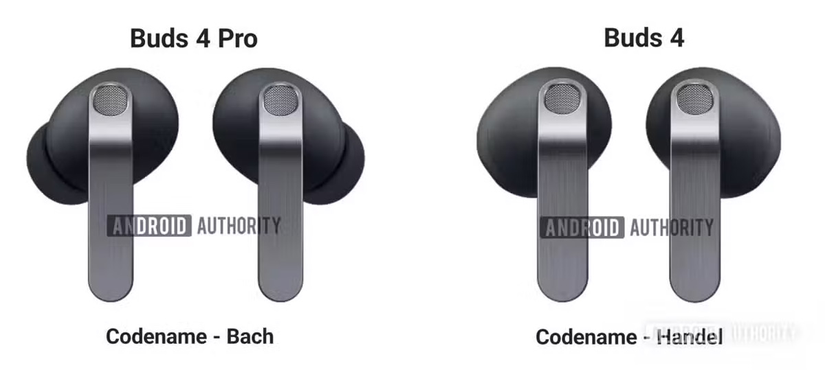 Galaxy Buds 4 and 4 Pro renders reveal new design