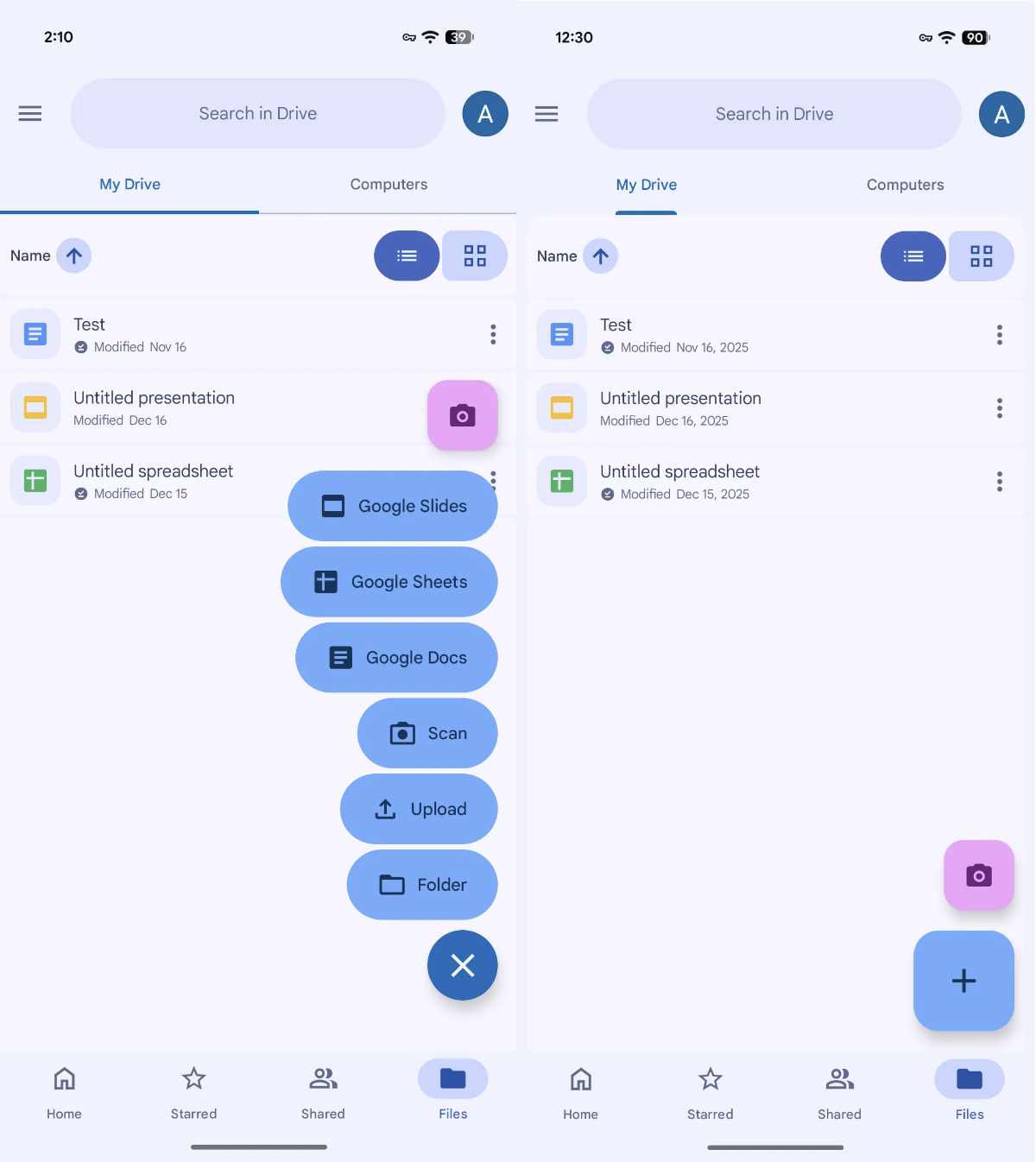 Google Drive material 3