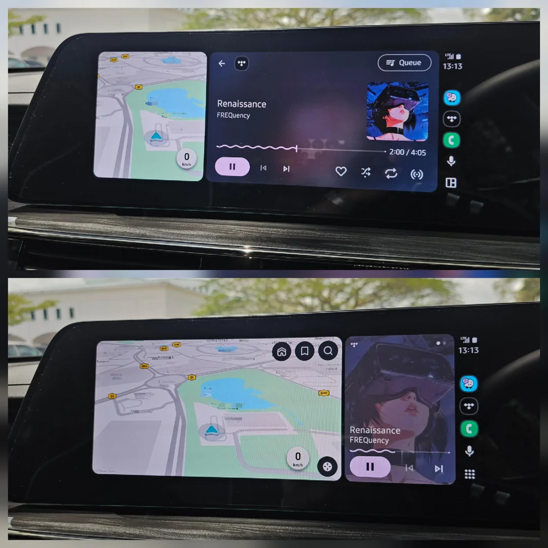 Android Auto mediaspeler Material 3 Expressive