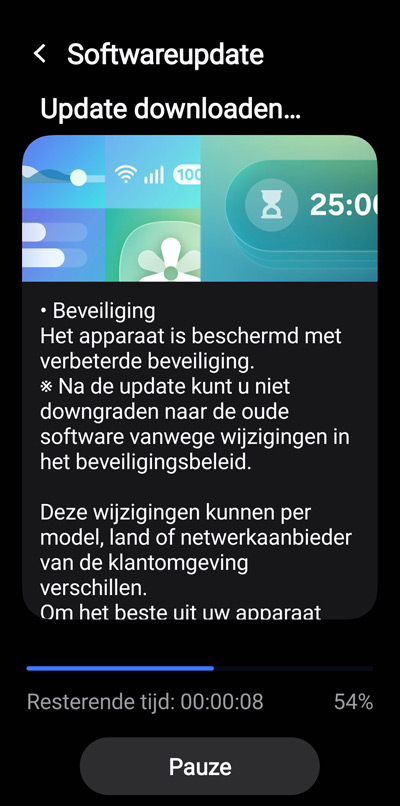 Samsung Galaxy S21 januari update