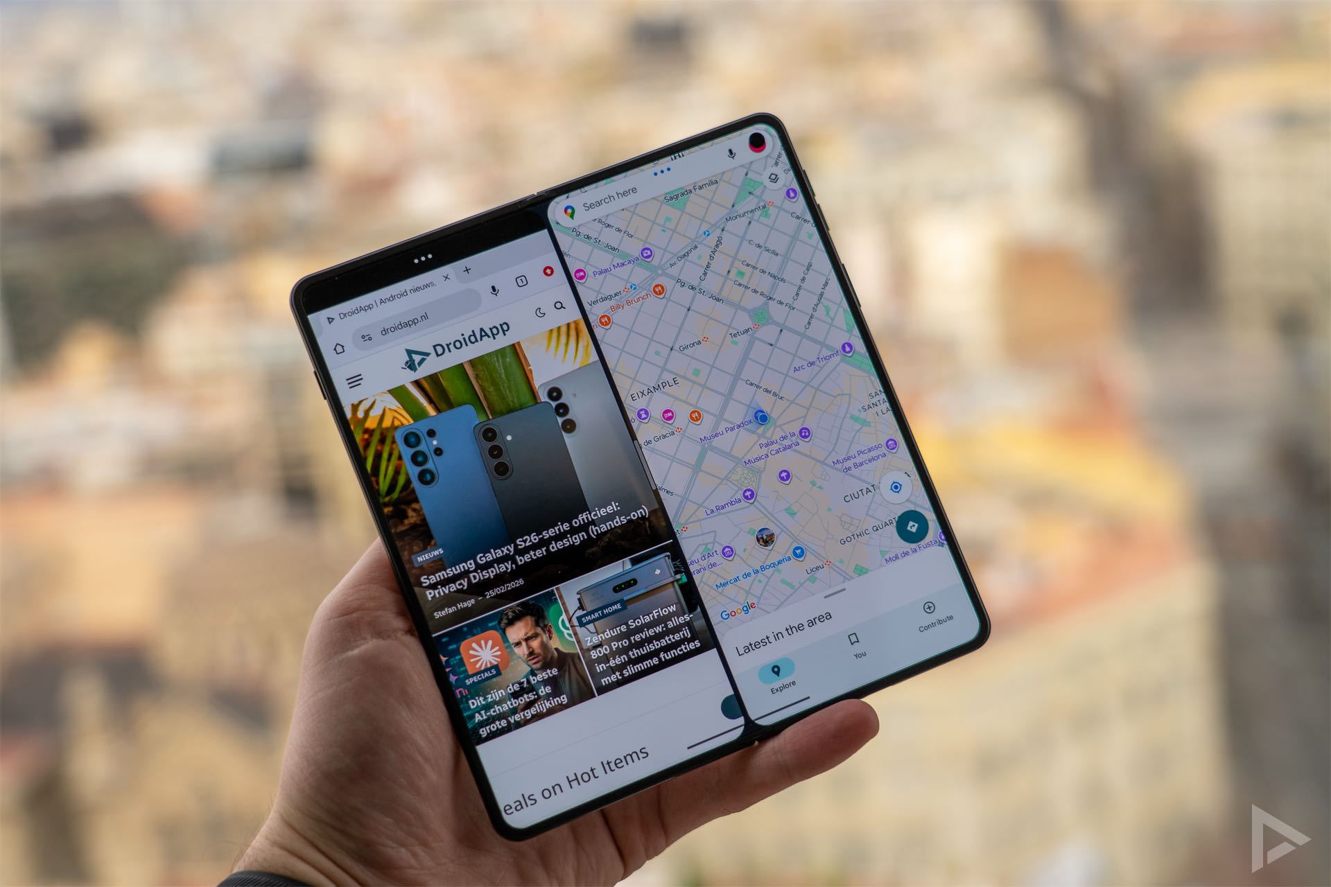 Motorola Razr Fold multitasking splitscreen