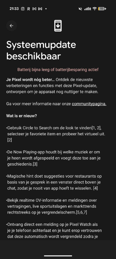 Pixel 10 - update maart 2026