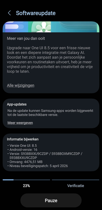 Galaxy S25 Ultra One UI 8.5