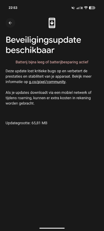 Google Pixel 10 pro XL mei-update