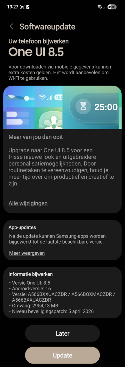 Samsung Galaxy A56 One UI 8.5
