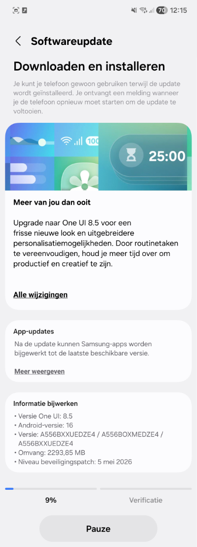 Samsung Galaxy A55 One UI 8.5