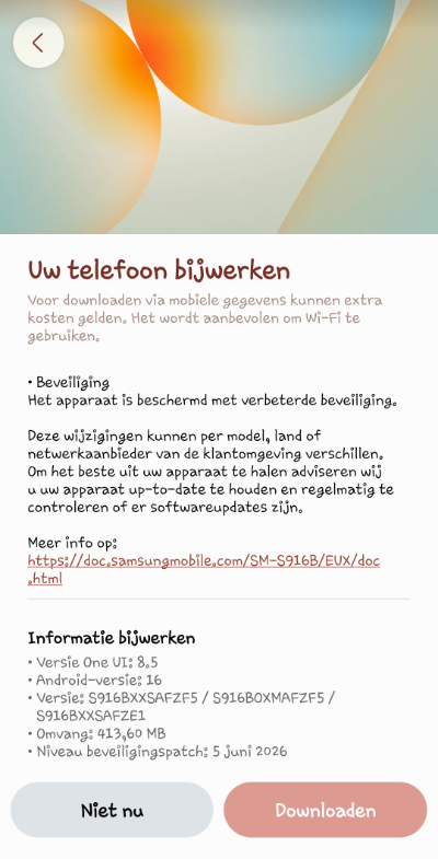 Samsung Galaxy S23 juni update