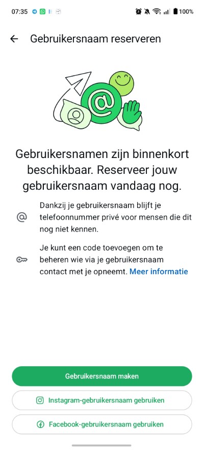 WhatsApp gebruikersnaam