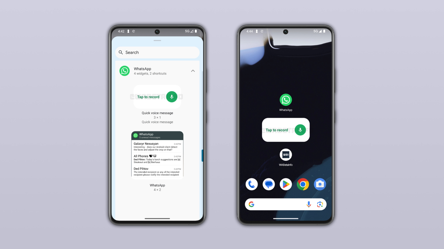WhatsApp spraakberichten-widget