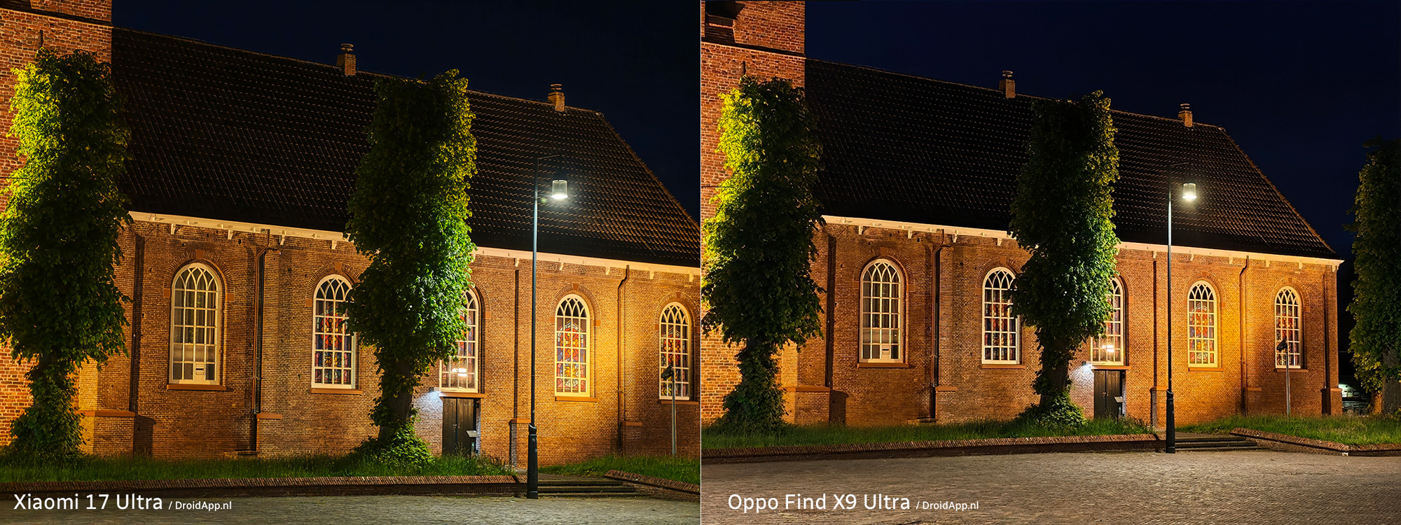 Xiaomi 17 Ultra - Oppo Find X9 Ultra vergelijking camera nacht 3x zoom