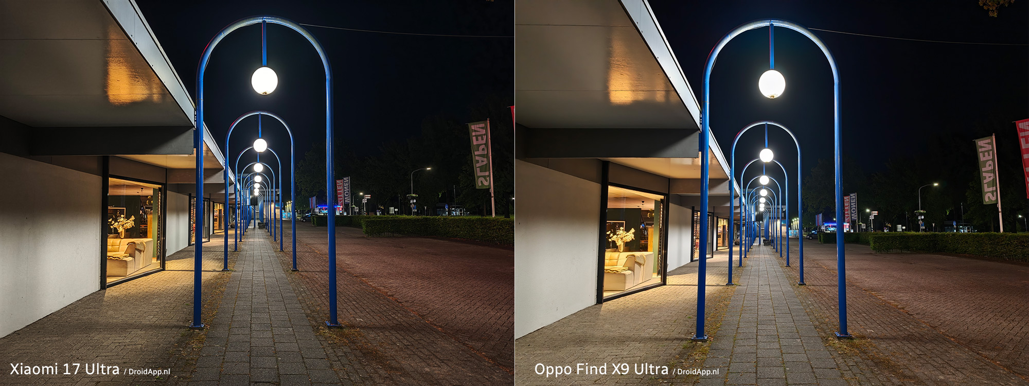 Xiaomi 17 Ultra - Oppo Find X9 Ultra vergelijking camera nacht