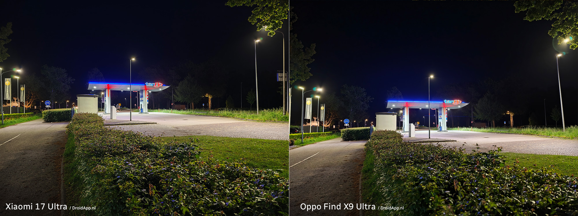 Xiaomi 17 Ultra - Oppo Find X9 Ultra vergelijking camera nacht