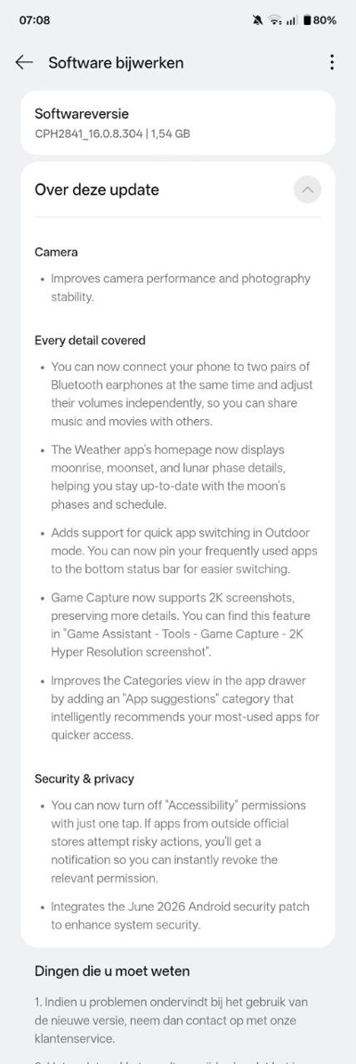 oppo find x9 ultra juni-update