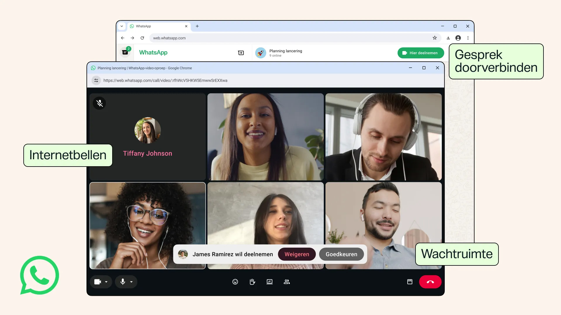 WhatsApp web bellen